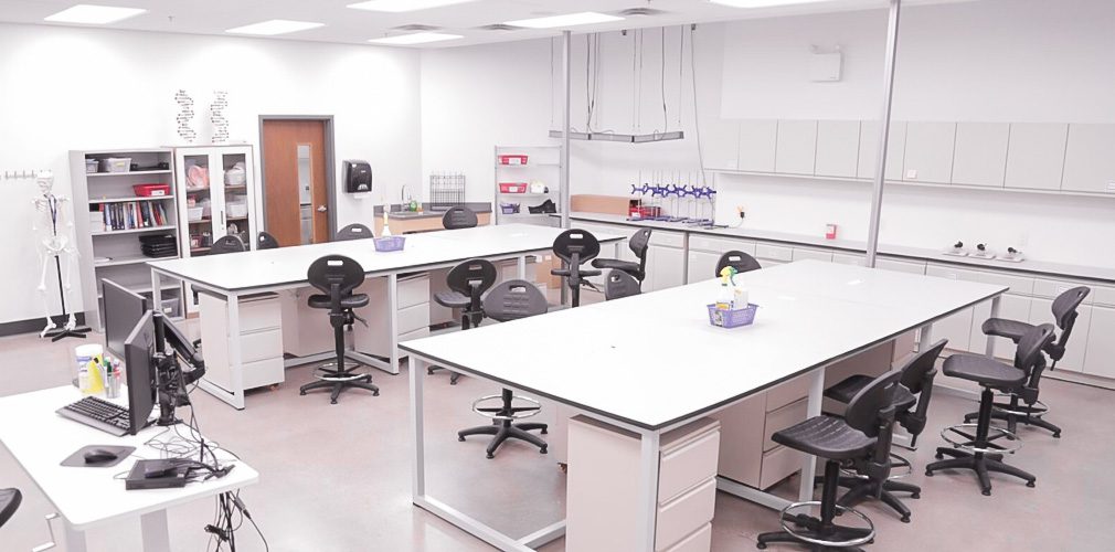 One of the labs at Alexander College Burnaby