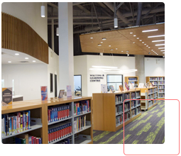 the interior of the Alexander College Buranby Library. 