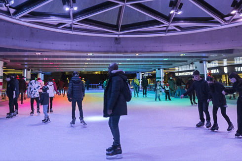 Skating at Robson Square