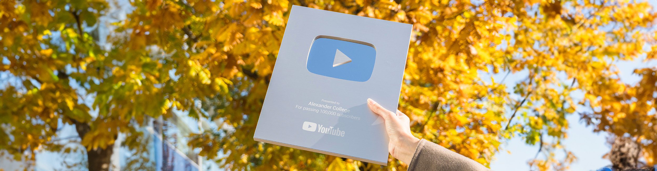 Alexander College's Silver Play Button